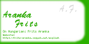 aranka frits business card